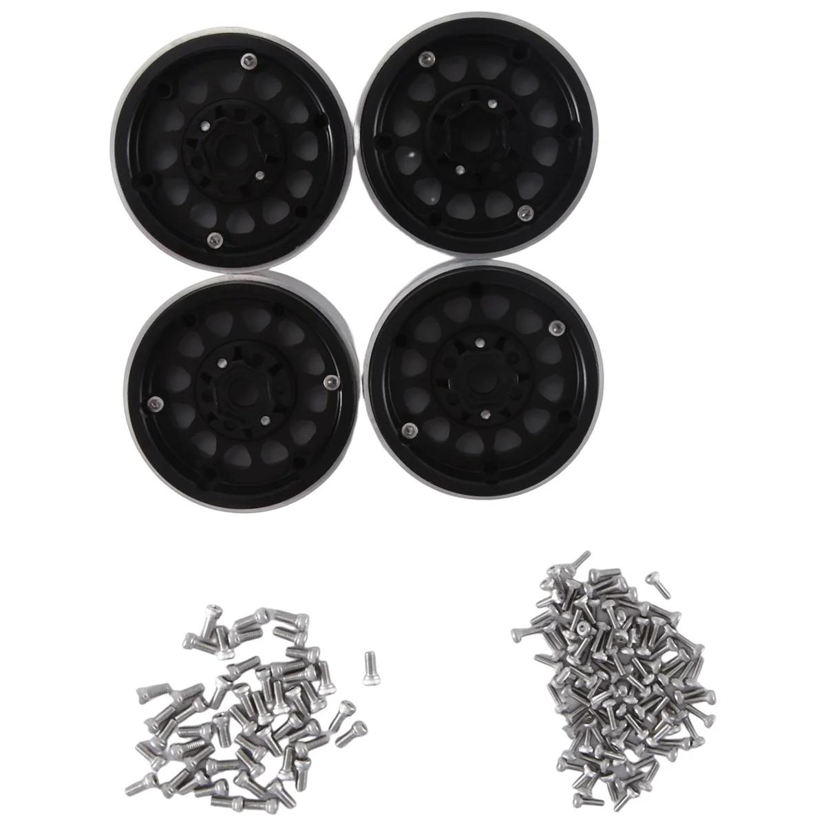 4PCS 1.9 Inch Metal Beadlock Wheel Hub Rim for 1/10 RC Crawler Car Axial SCX10 Traxxas TRX4 RC4WD D90 MST Redcat Gen8,2