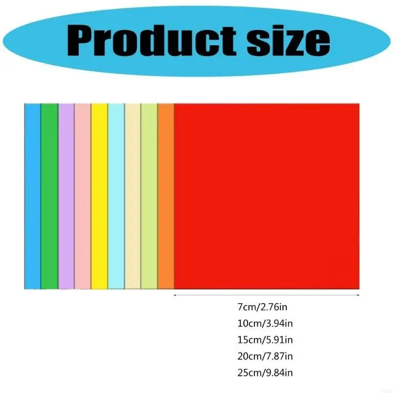 Y3NC 100 Pcs Paper Folding Paper Double Sided Square Paper Colorful Paper