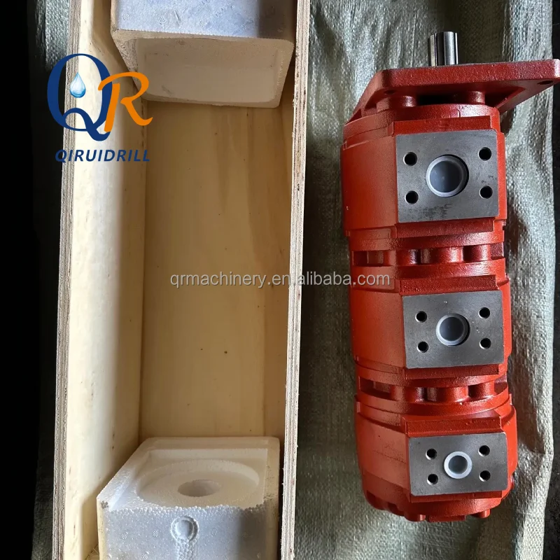 Reliable Triple Stage Hydraulic Gear Pump Industrial Fluid Power Pump For Mining Exploration Drilling Hydraulic Assembly