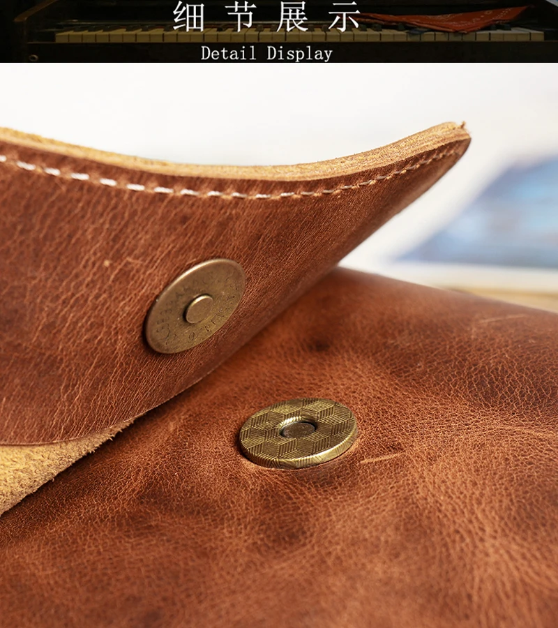 Retro Flip Schwarz Kleine Schulter Tasche für Männer Echtes Leder Sling Umhängetaschen Minderheit Design Mann Einfache Handy Tasche – Detail 9