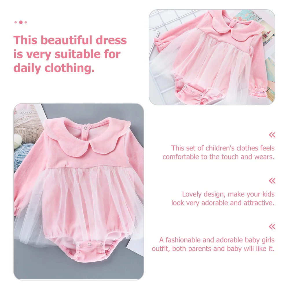 

Baby Girls Romper Coral Fleece Lovely Long Sleeve Toddler Jumpsuit Newborn Girl Outfit Baby Clothes Newborn Girl Romper