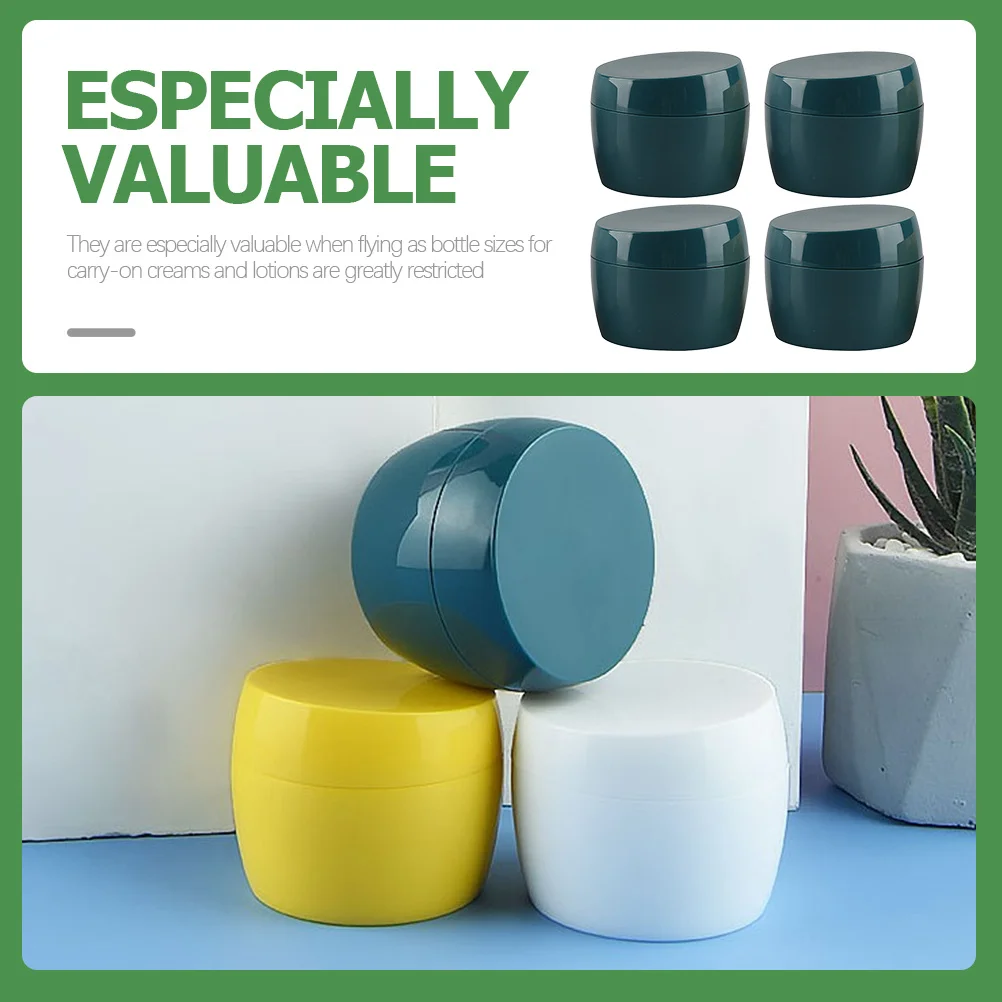 

6pcs Jars 50Ml Travel Containers Sample Storage Reusable Leakproof Skincare Organizers Portable Tsa Approved Mini Jars