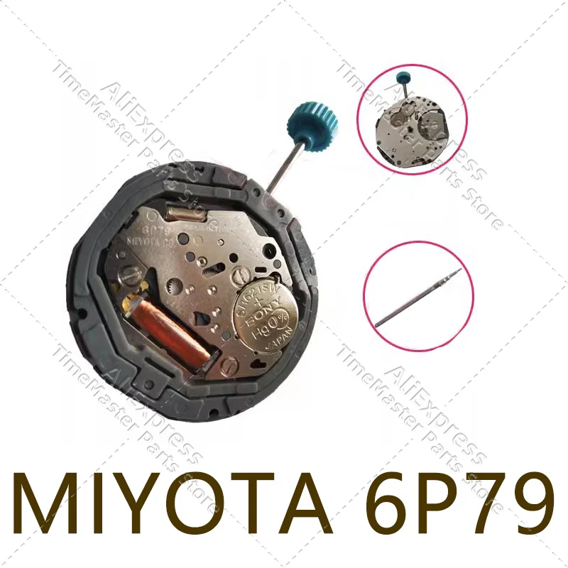 Movimiento japonés MIYOTA 6P79, nuevo movimiento ORIGINAL de cuarzo de tubo alto
