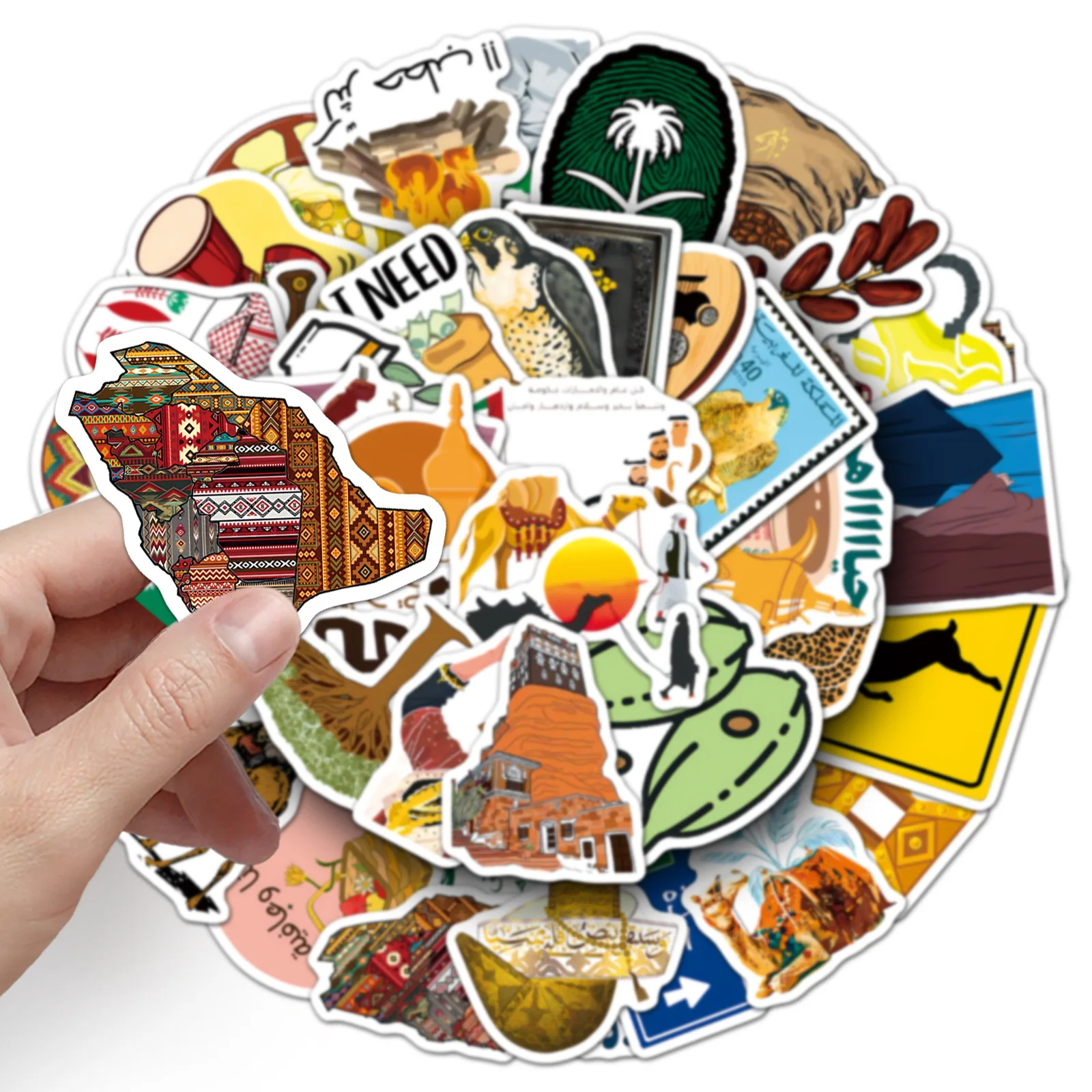 10/50PCS Arabische Stijl Cartoon Stickers Kameel Cartoon Decal DIY Bagage Telefoon Gitaar Plakboek Waterdichte Sticker Klassieke Kid speelgoed