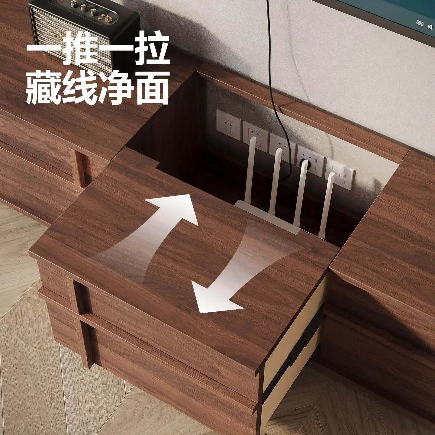

b22 medieval solid wood TV cabinet, living room TV cabinet, household storage and display integrated floor cabinet