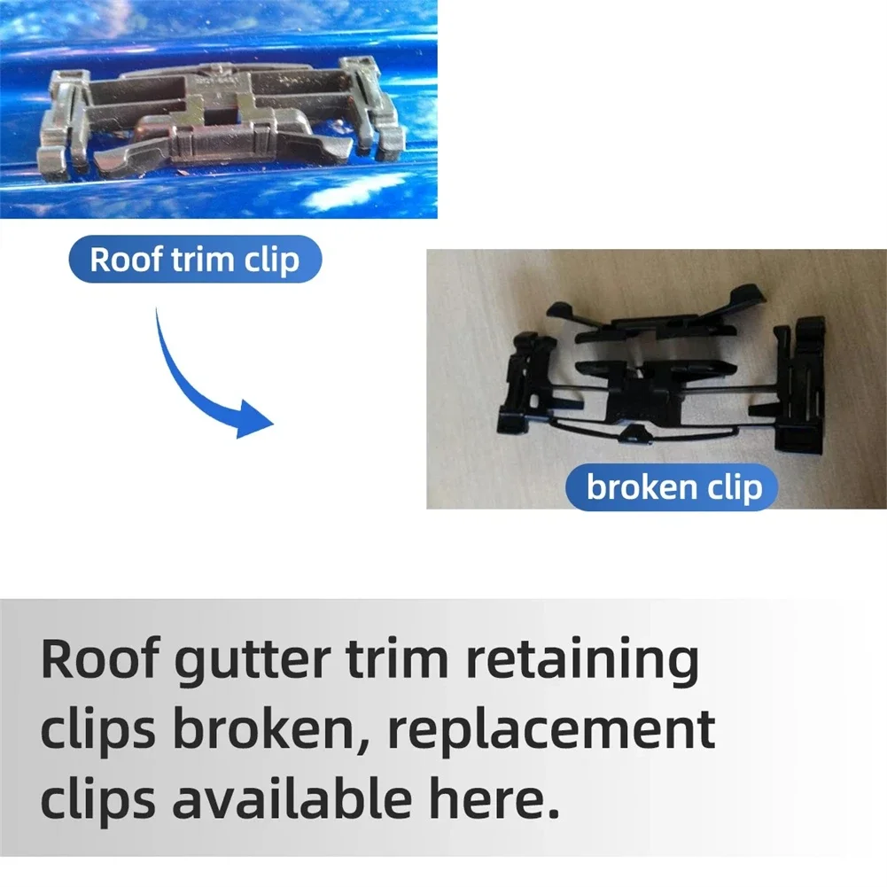 For Ford Focus for mk3 2011-2018 Roof Gutter Trim Moulding Fixing Clips 6PCS Black Plastic Trim Clip Set OEM 1724500