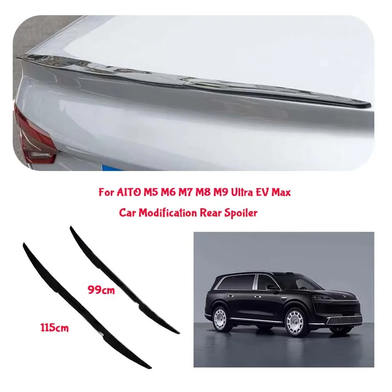 For AITO PVC Material Car Special Tail Wing Punch-Free Integrated Paste Auto Spoiler car wing