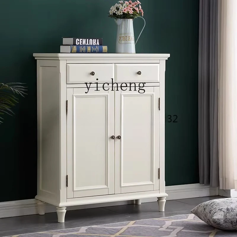 GZ-2 all solid wood shoe cabinet storage shoe cabinet foyer shoe rack multi-layer entrance cabinet large capacity at home door