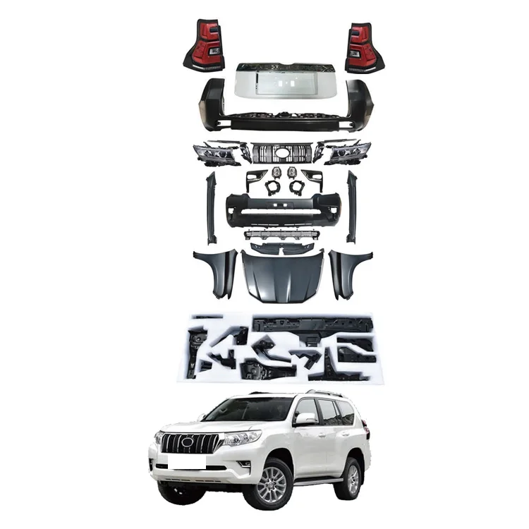 

Exterior Car Accessories Upgrade 2018 Front Rear Bumper Headlights Tail Lights Body Kits Bodykit for Prado FJ150 2010-2017