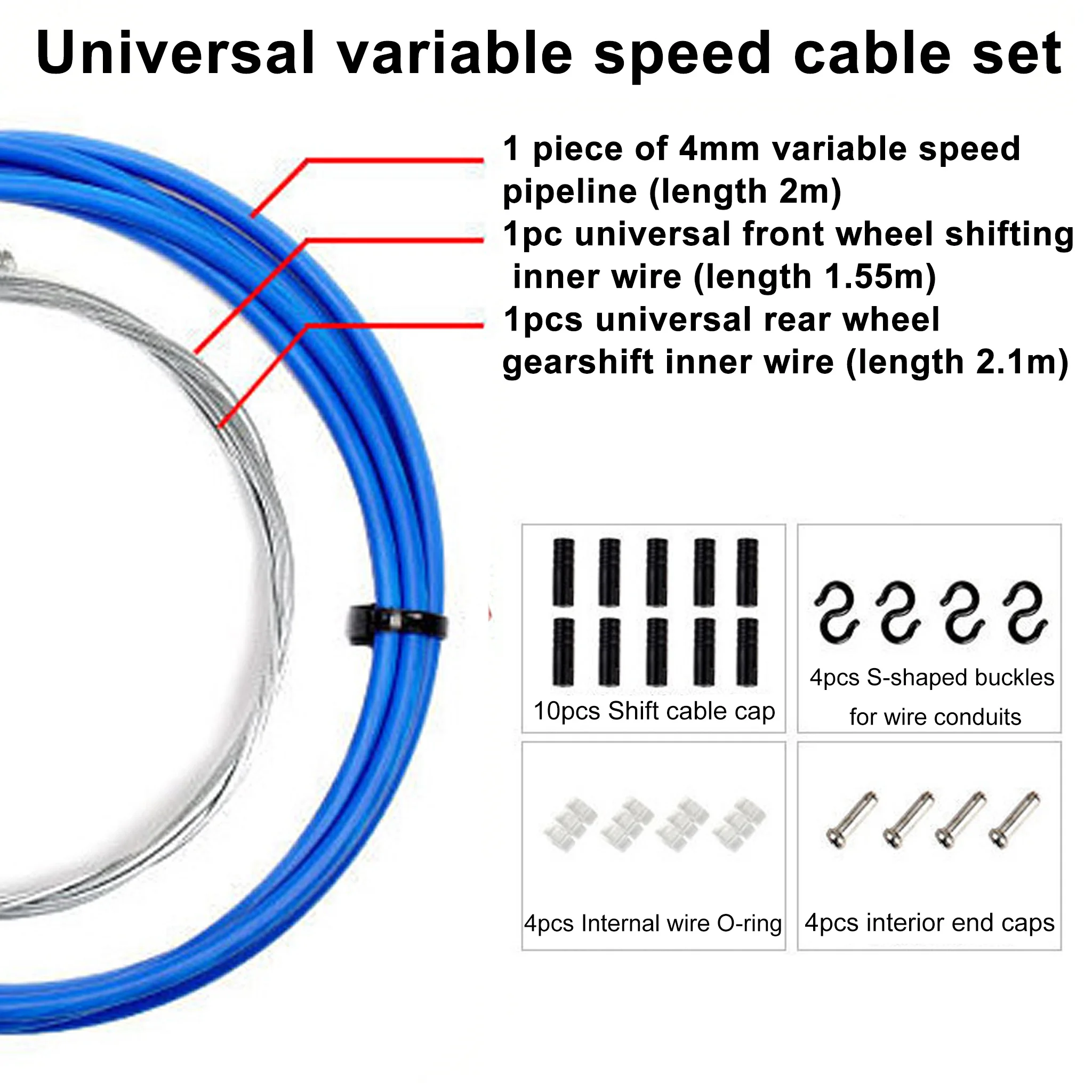 Universal Bike Brake Cable Kit Derailleur Bicycle Shifter Cable Housing Set 4mm/5mm MTB Road Bike Shifter Brake Cable Line Pipe