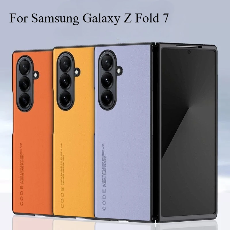 

For Samsung Galaxy Z Fold 7 Case High-end Business Skin-friendly Leather Folding Cover For Galaxy Z Fold 7 Shockproof Funda