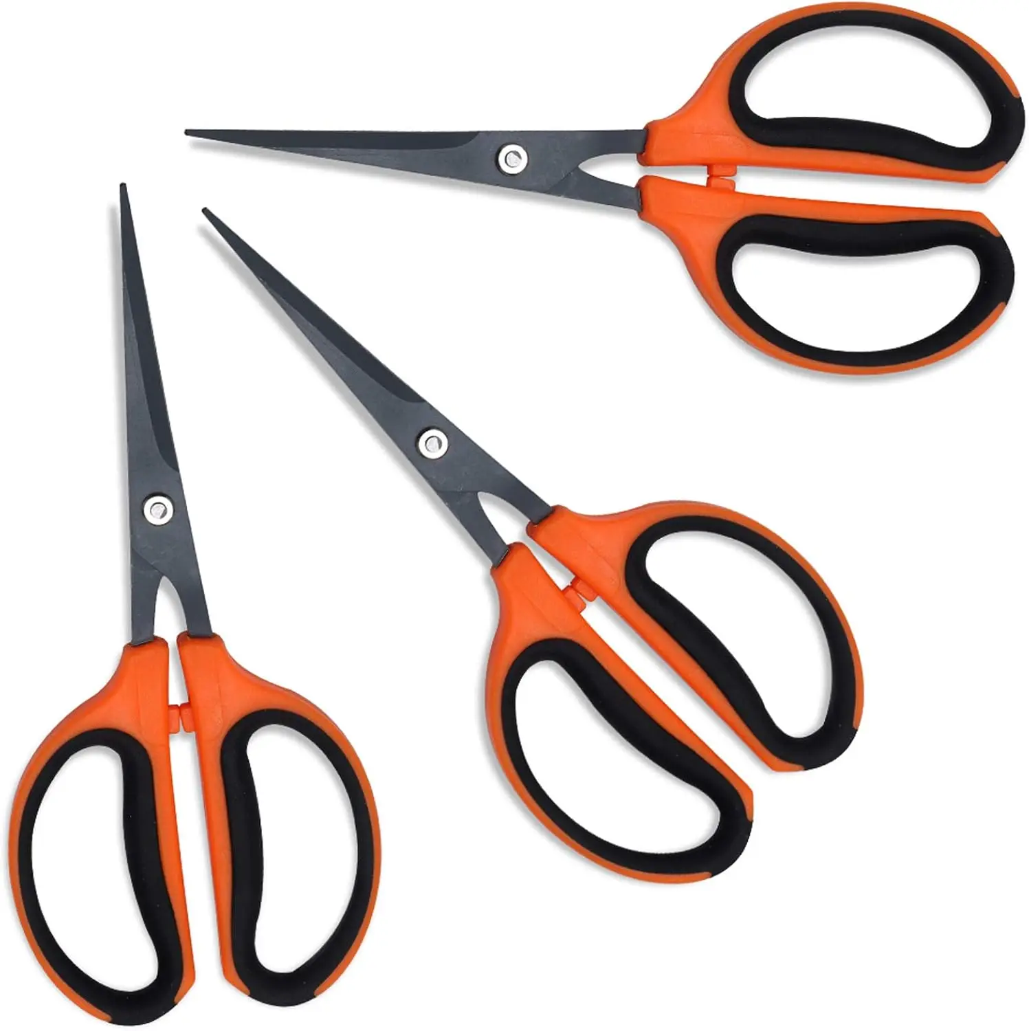 Packs Trimming Scissors  Coated Non Stick Blades Pruning Shears Gardening Hand Pruning  with Straight Stainless Steel Precision 