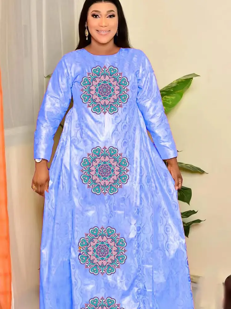 

African Bazan Style Custom New Traditional Clothing Print Elegant Classic Plus Size Fit Four Seasons Gathering Gown