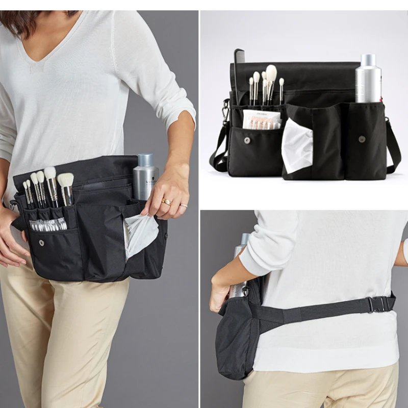 Professional makeup artist and makeup waist bag, crew, on-site makeup touch-up, special portable multi-functional portabl