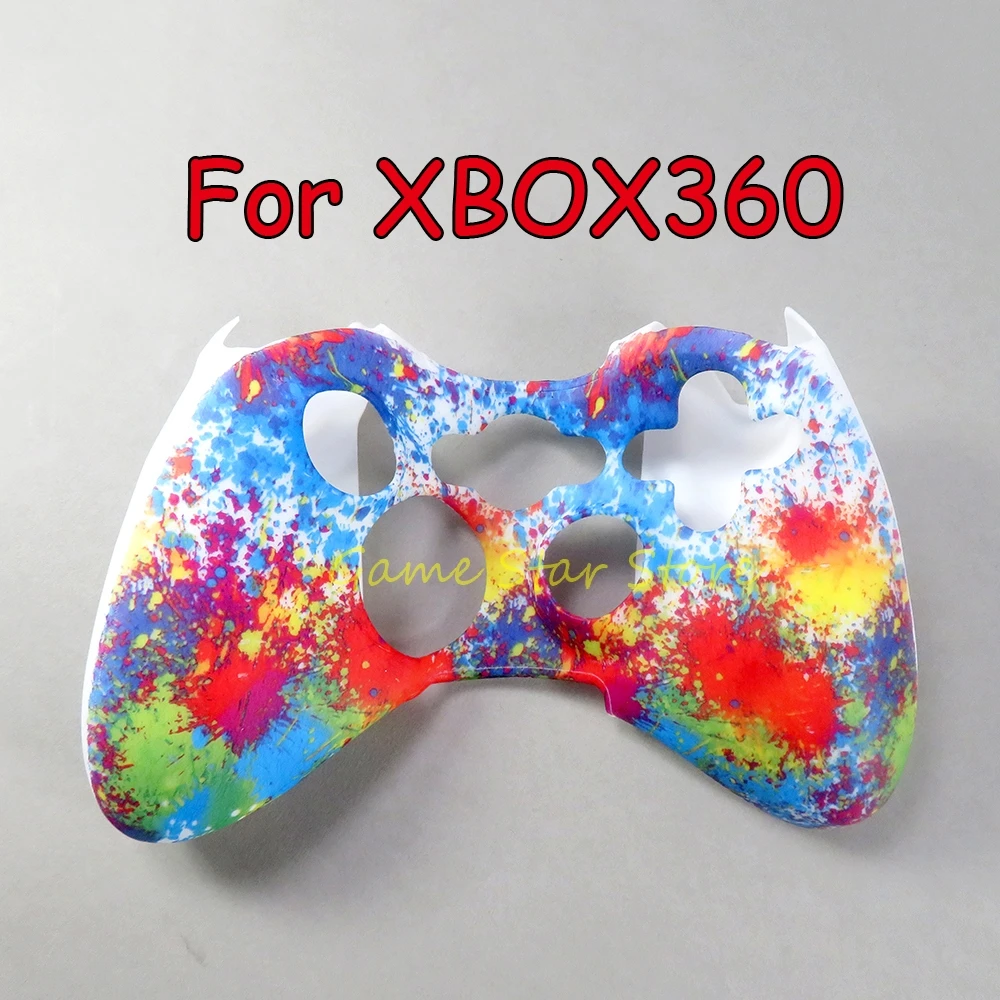 1pc For Xbox 360 Xbox360 Controller Water Transfer Printing Silicone Rubber Case Protective Cover Skin Game Accessories