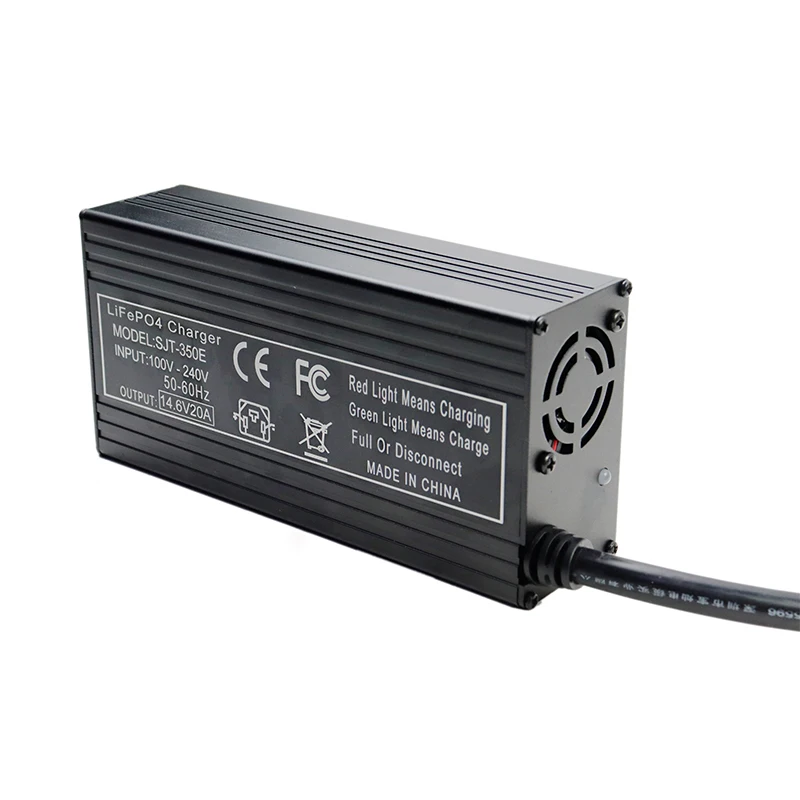 12V 20a 14.6V/12.8V 20a Lifepo4 Oplader AC100-240V 50Hz-60Hz 4S 12V Hoog Vermogen Oplader Voor Lithium-Ijzerfosfaat Accu