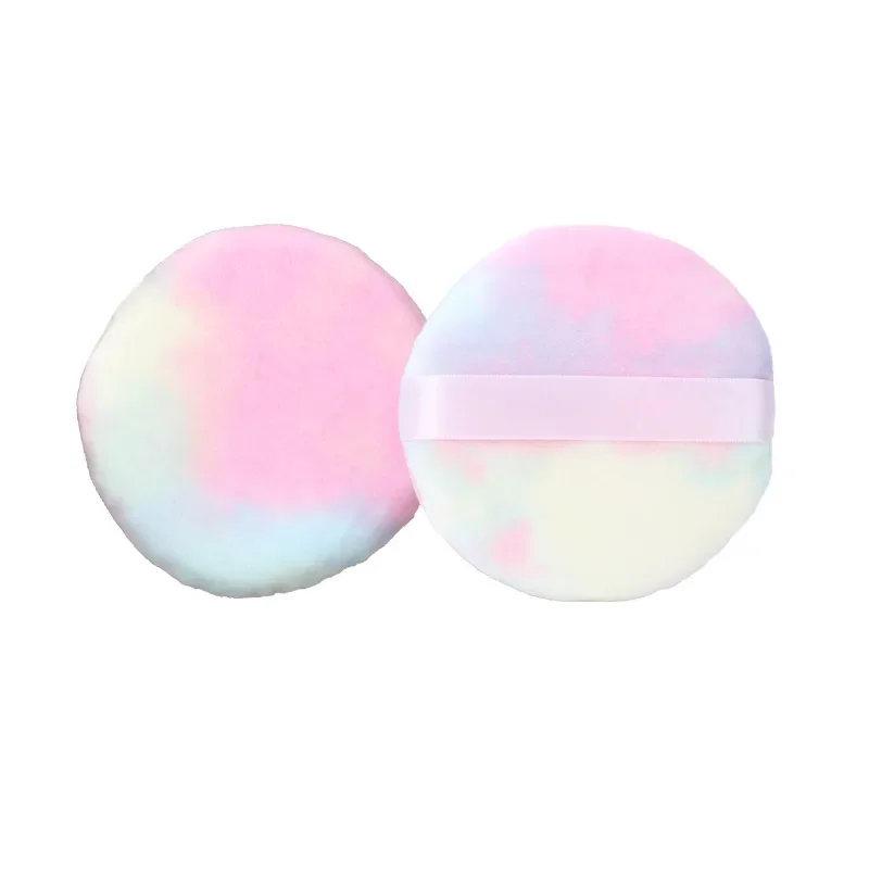 10.5CM Large Set Makeup Powder Puff Powder Puff Flocked Dry Powder Round Plush Color Makeup Puff Make Up Sponge Tools