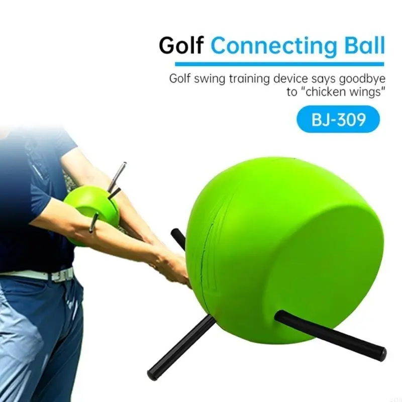 Golfs Training Balls Alignment Rod Head Help Train Swing Mechanics Arm Structure 