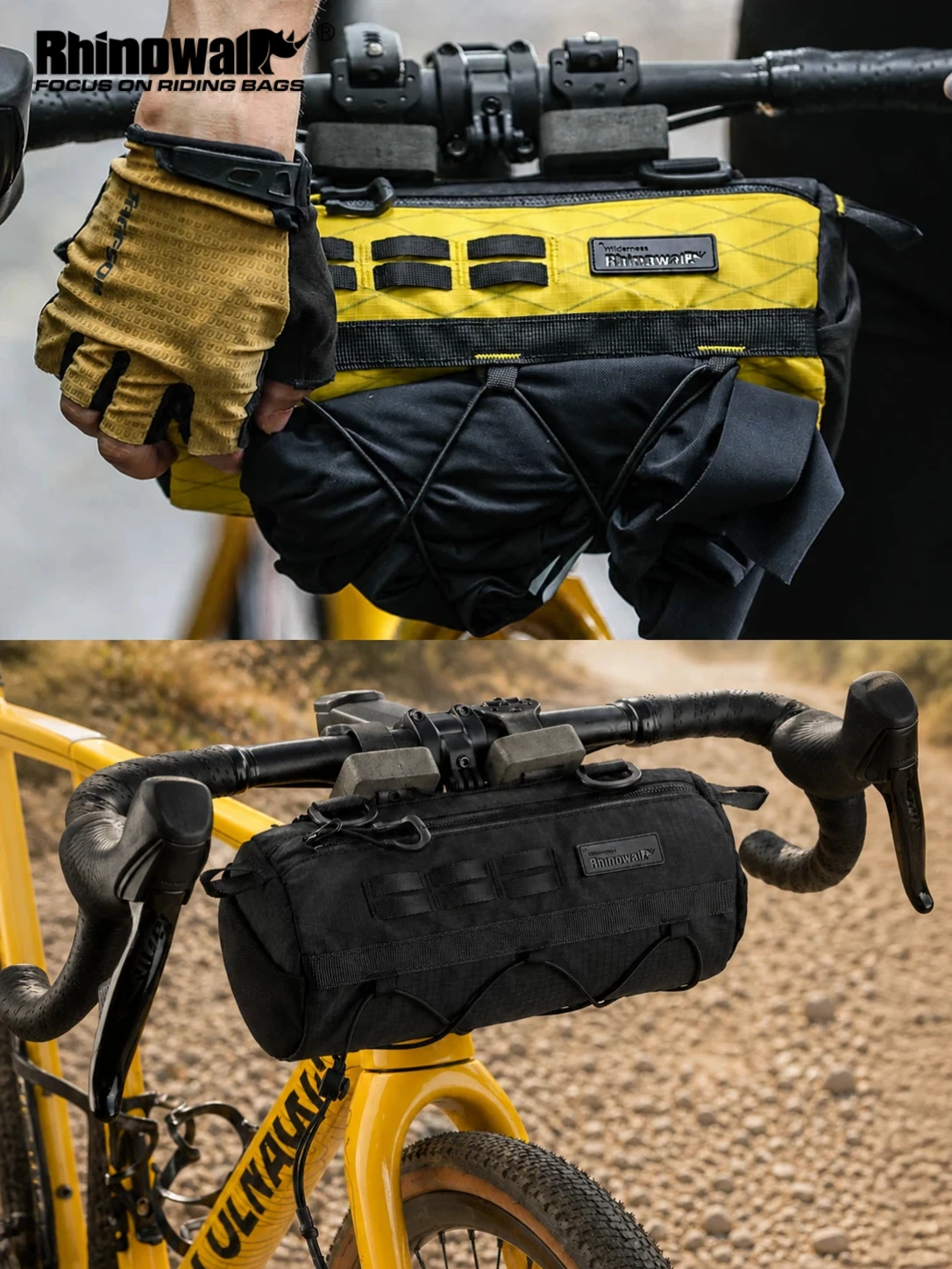 

Rhinowalk Bike Handlebar Bag 2.8L Bikepacking Front Bag for MTB Road Gravel Bicycle EVA3D Water-Resistant Wear-Resistant Cycling