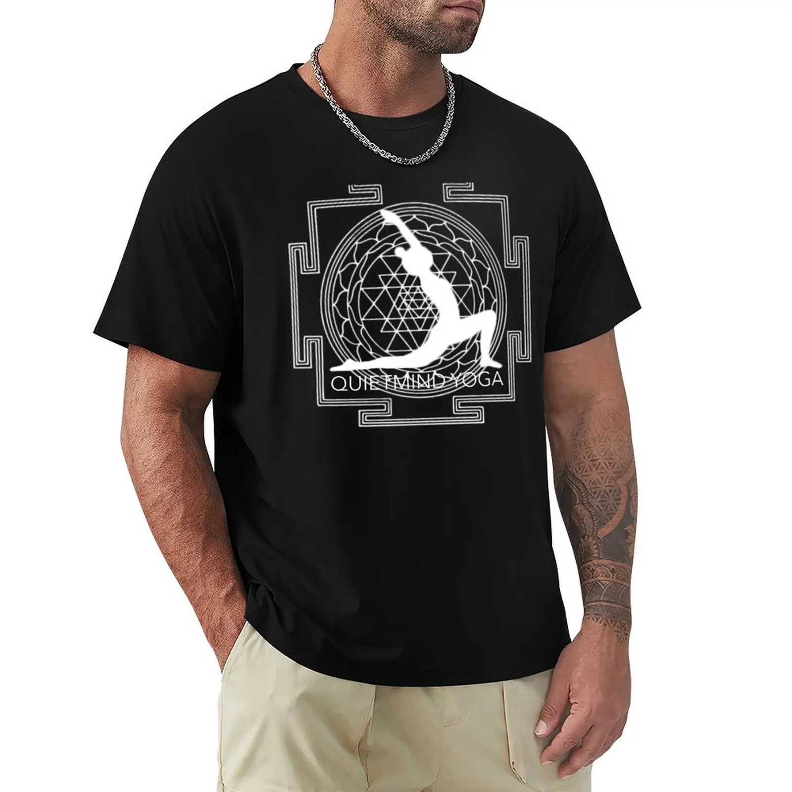 Quietmind Yoga Sri Yantra T-Shirt anime graphic t shirt vintage custom t shirt T-shirt men