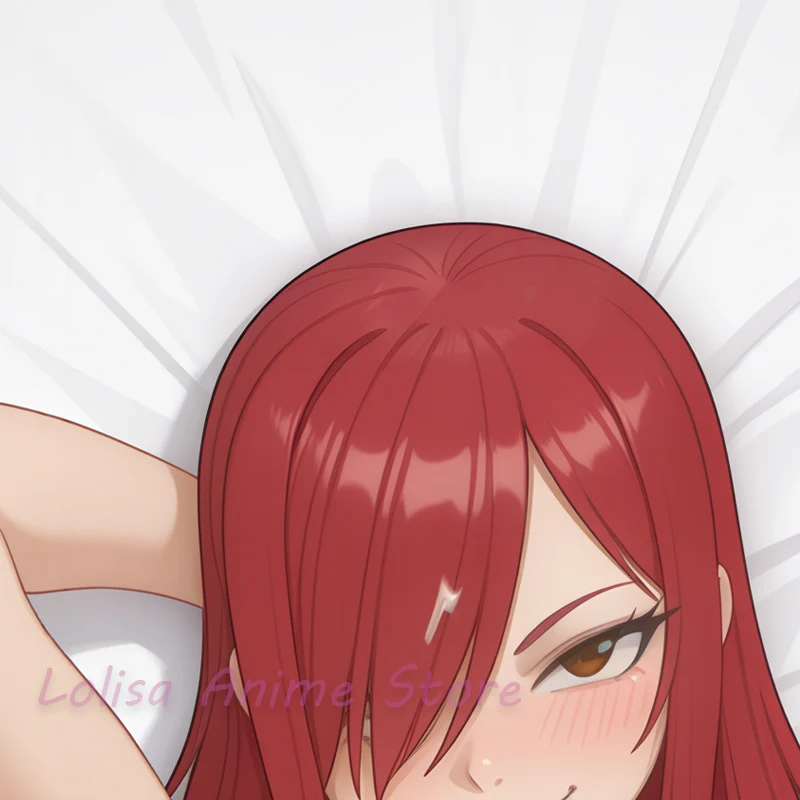 Dakimakura Erza Scarlet Anime Body Pillow Cover Double-sided Print Pillowcase Life-size Birthday Gifts