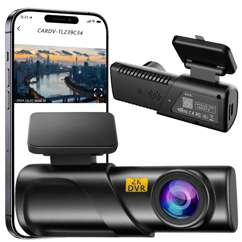 HD 1080P Smart Dash Cam Camera 24h Parking Monito WiFi Night Vision Auto Loop Recording Cell App Control GPS Support for Vehicle