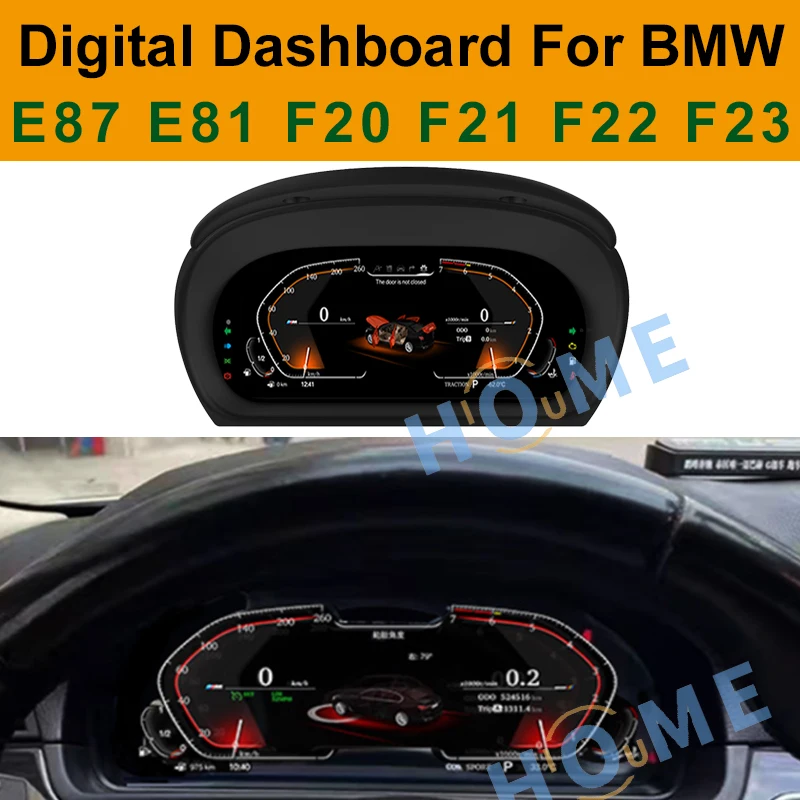 

12.5" Car LCD Digital Dashboard Panel Instrument For BMW 1 Series E87 E81 F20 F22 F23 Smart Cluster Cock Speedometer