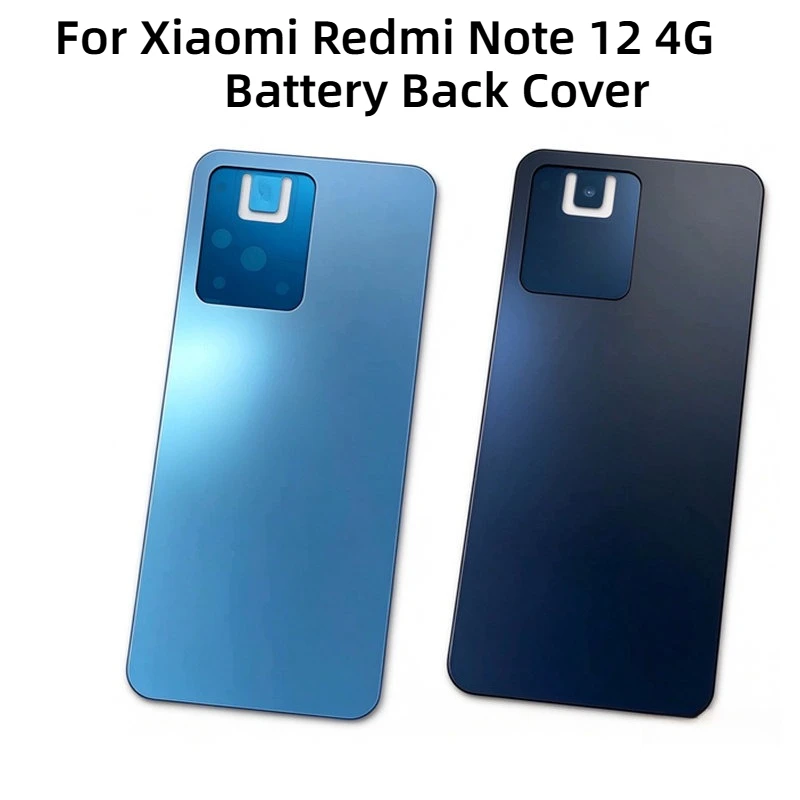 For Xiaomi Redmi Note 12 4G Battery Back Cover Rear Housing Door Glass Panel Case Replace