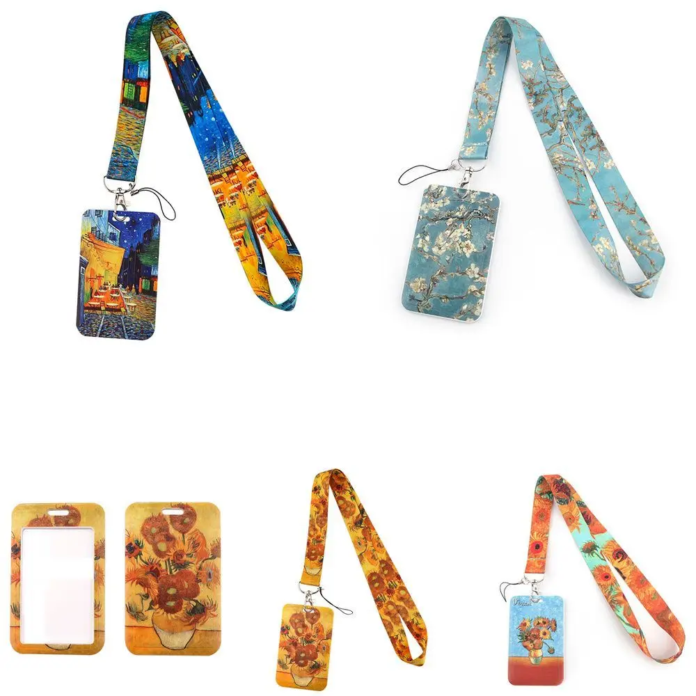 Keys Accessories Keys Chain Neck Straps Van Gogh Badge Holder Art Lanyard ID Credit Card Cover Mobile Phone Straps