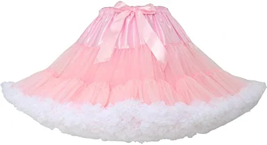 Womens Bubble Pettiskirt Tutu Ball Gown Fluffy Petticoat 2024