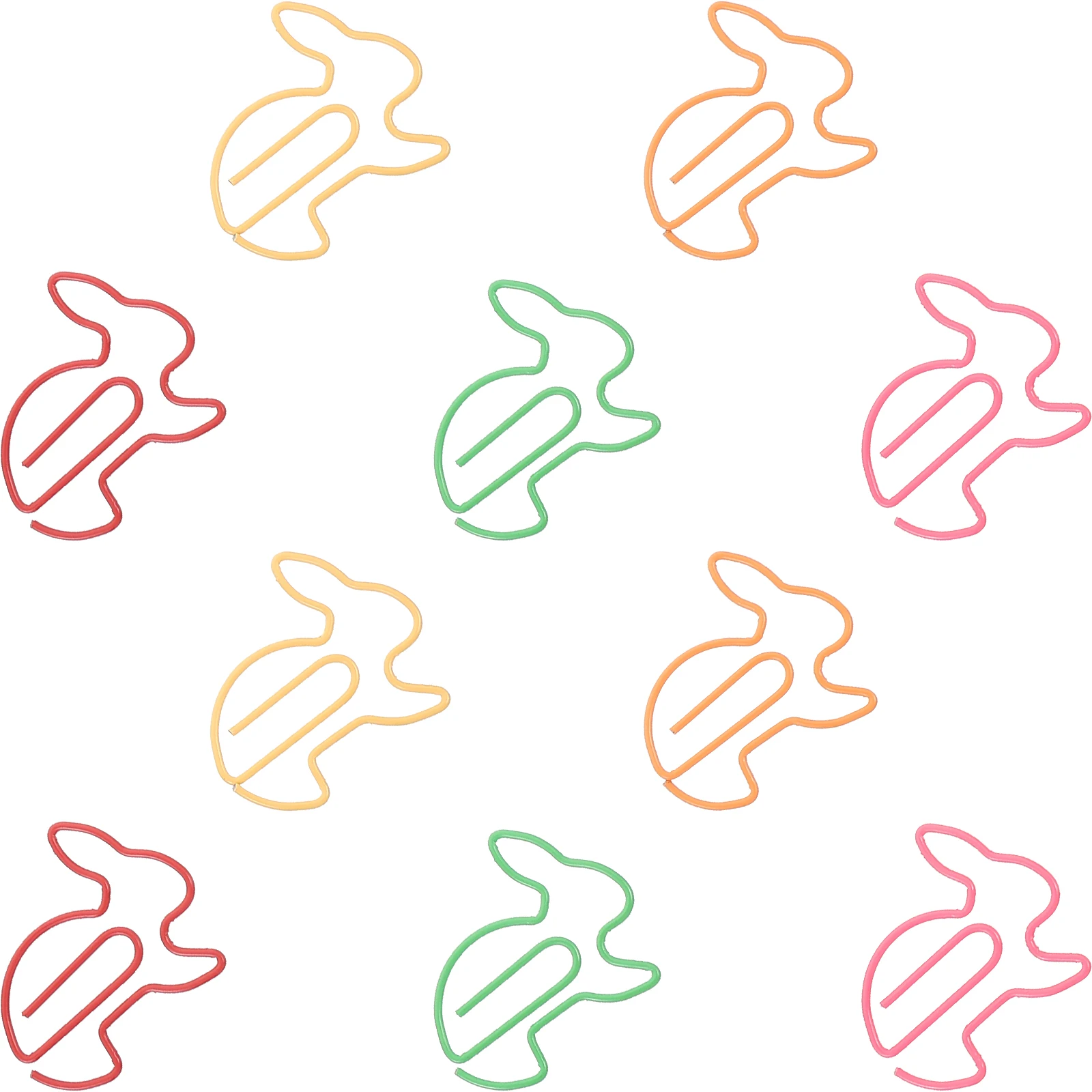 20 шт., скрепки для бумаг в форме кролика, креативные булавки в форме кролика для офиса, фото, заметки, зажимы для закладок, зажим для закладок, разные цвета