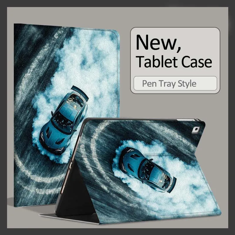 Drift Car Smoke For Xiaomi Poco Redmi Pad 8 2 4 5 6 6S 7 7S SE Pro 14 11 11.2 12.1 12.5 Inch Tablet Case Fashion