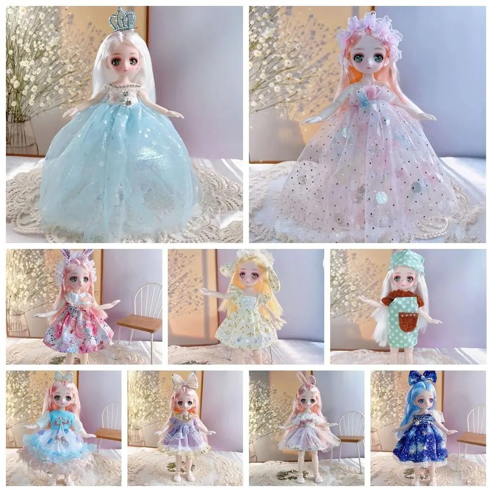 with Clothes BJD Doll 3D Eyes Dress Up Simulated Eye Hinge Doll Simulated Eye 1/6 BJD Removable Joints Doll Girls Gifts