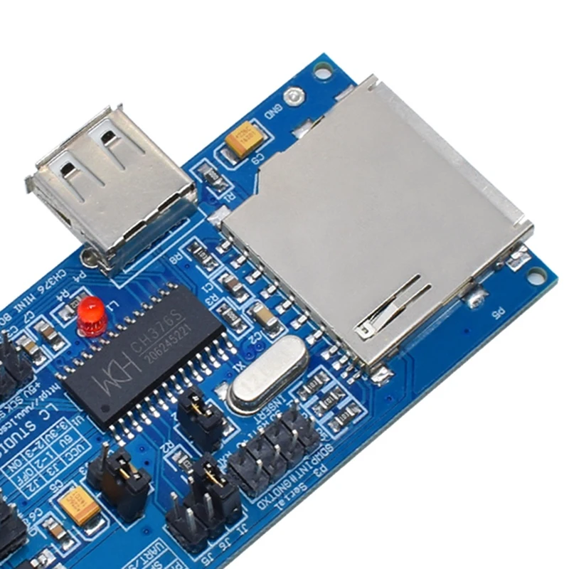 Placa de avaliação da placa de desenvolvimento usb ic módulo ch376 ch376s cartão sd oscilador de cristal porta serial para arduino