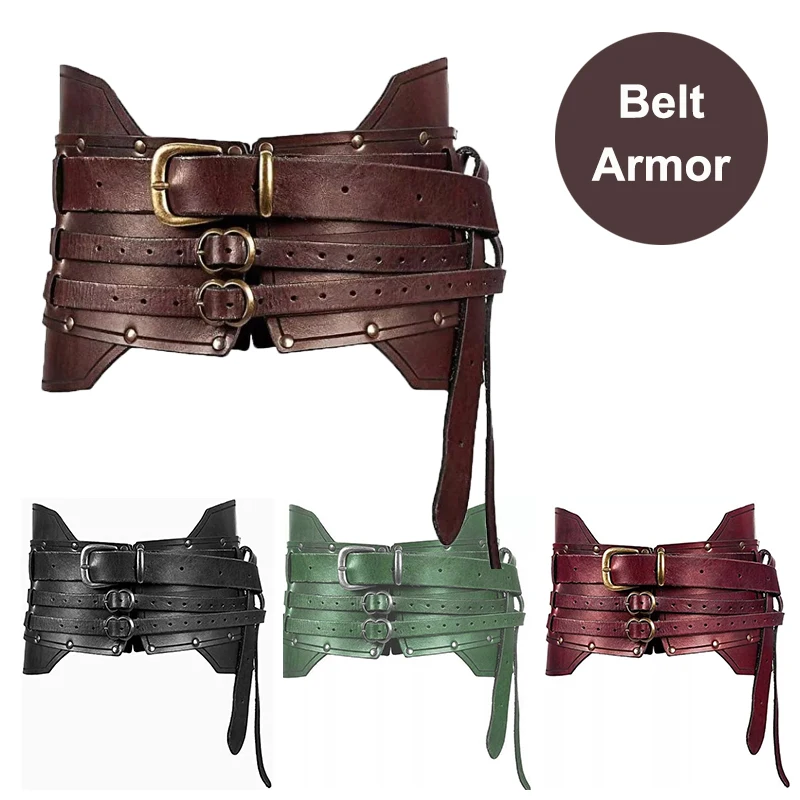 Corsetto rinascimentale medievale cintura larga armatura cavaliere vichingo guerriero cintura Steampunk pirata Larp Costume Cosplay per donna uomo