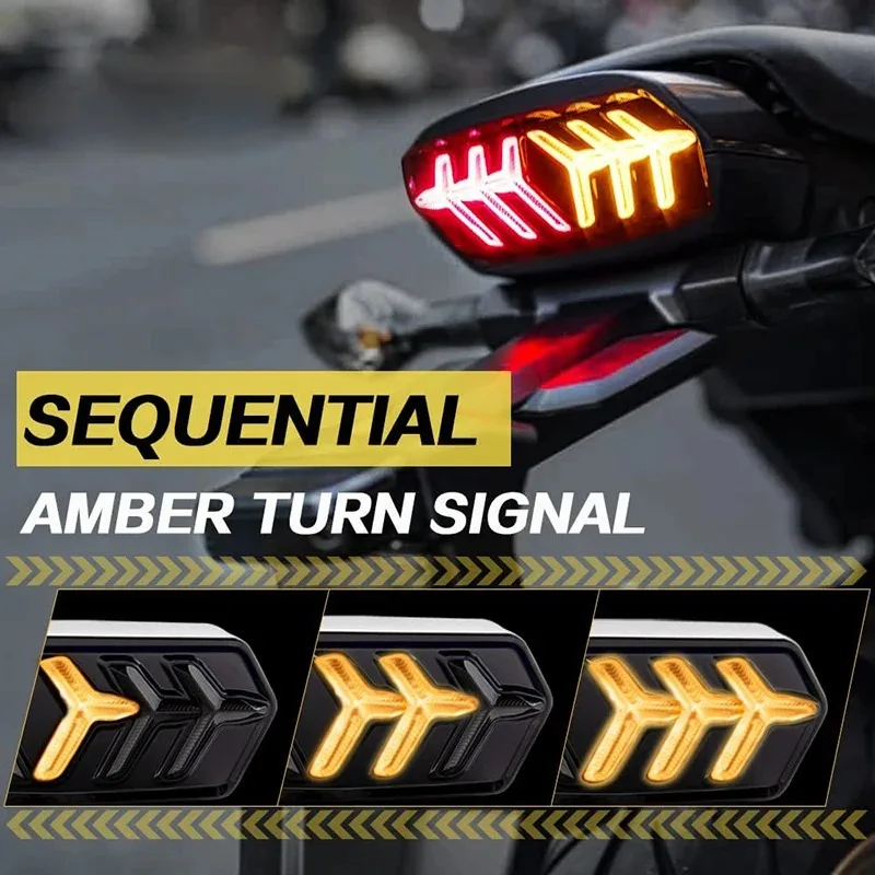 Motorcycle Brake Light Flashing stoplight Turn siganl LED Integrated taillamp For Honda MSX/GROM125 CB650F CBR650F CTX700N YG125