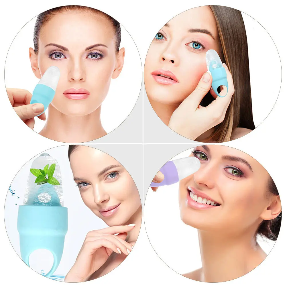 

2Pcs Facial Massage Silicone Gel Face Cooling Mold for Dark Circles Relief and Skin Care Facial Massage