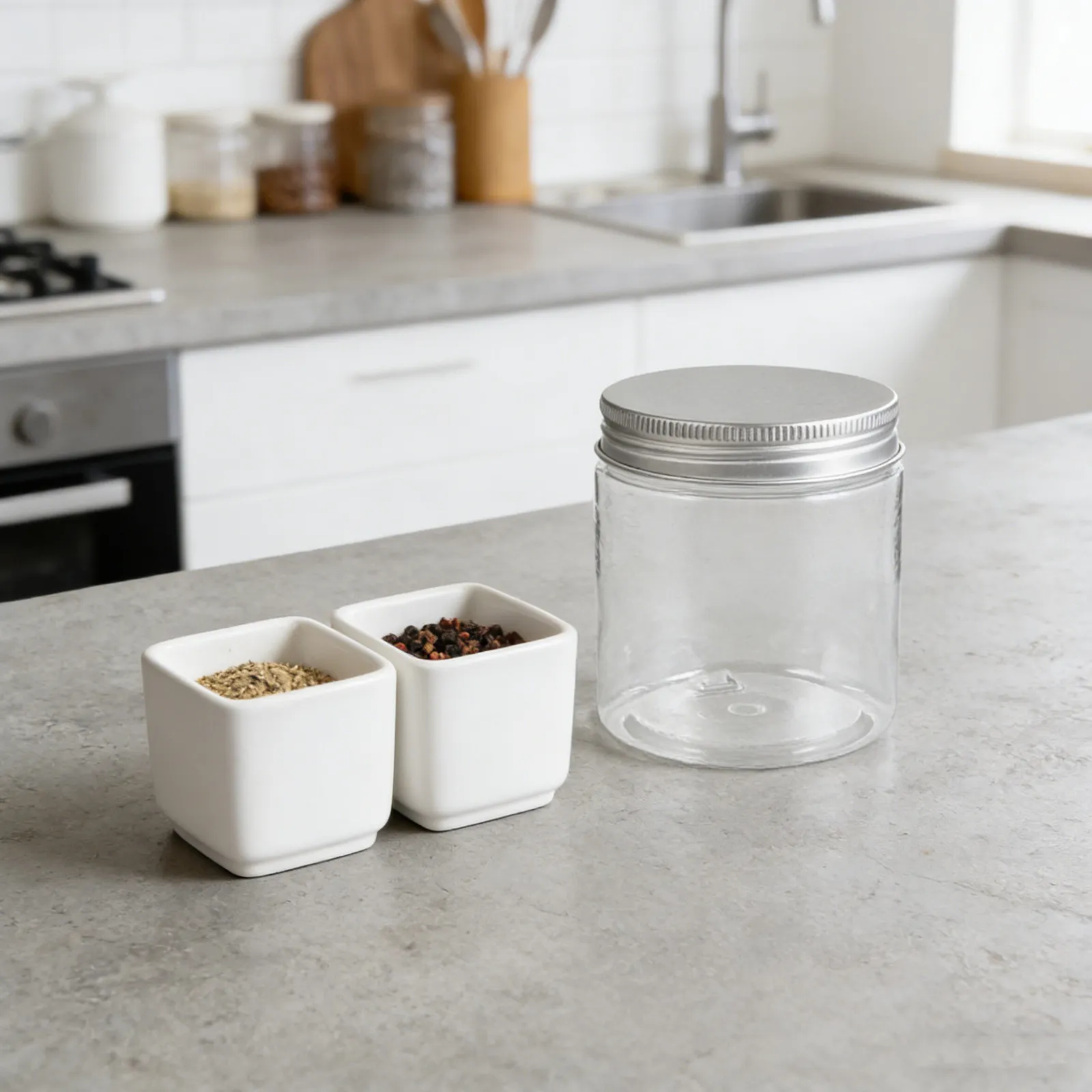 12Pcs Clear Small Mason Jars with Leak Proof Aluminum Lids Wide Mouth Portable Storage Containers for Food Honey Jam Coffee