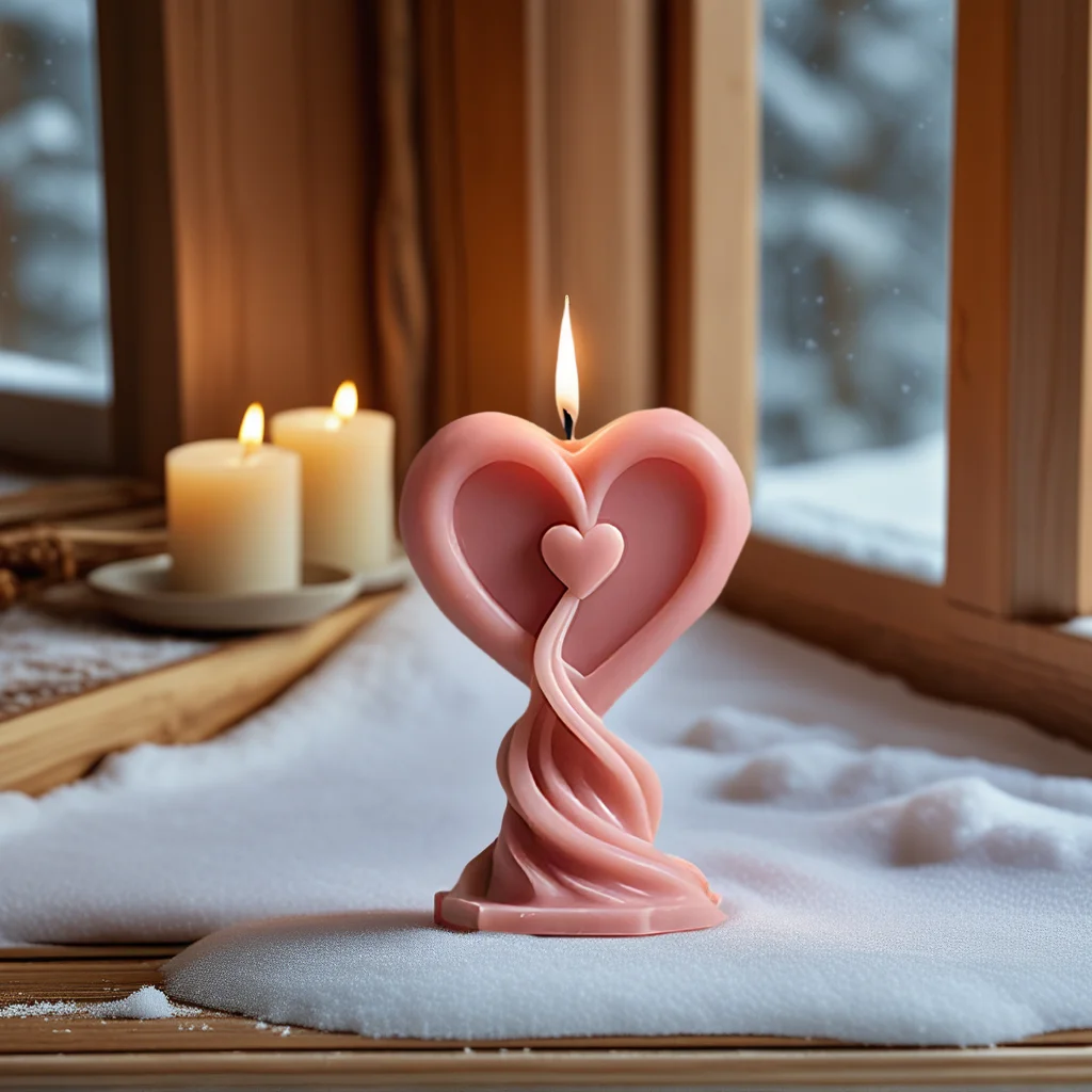 

DIY Heart-Shaped Scented Candle Silicone Mold -3D Fragrance Soap Molds for Candles Making Supplies Valentine's Day Ornament