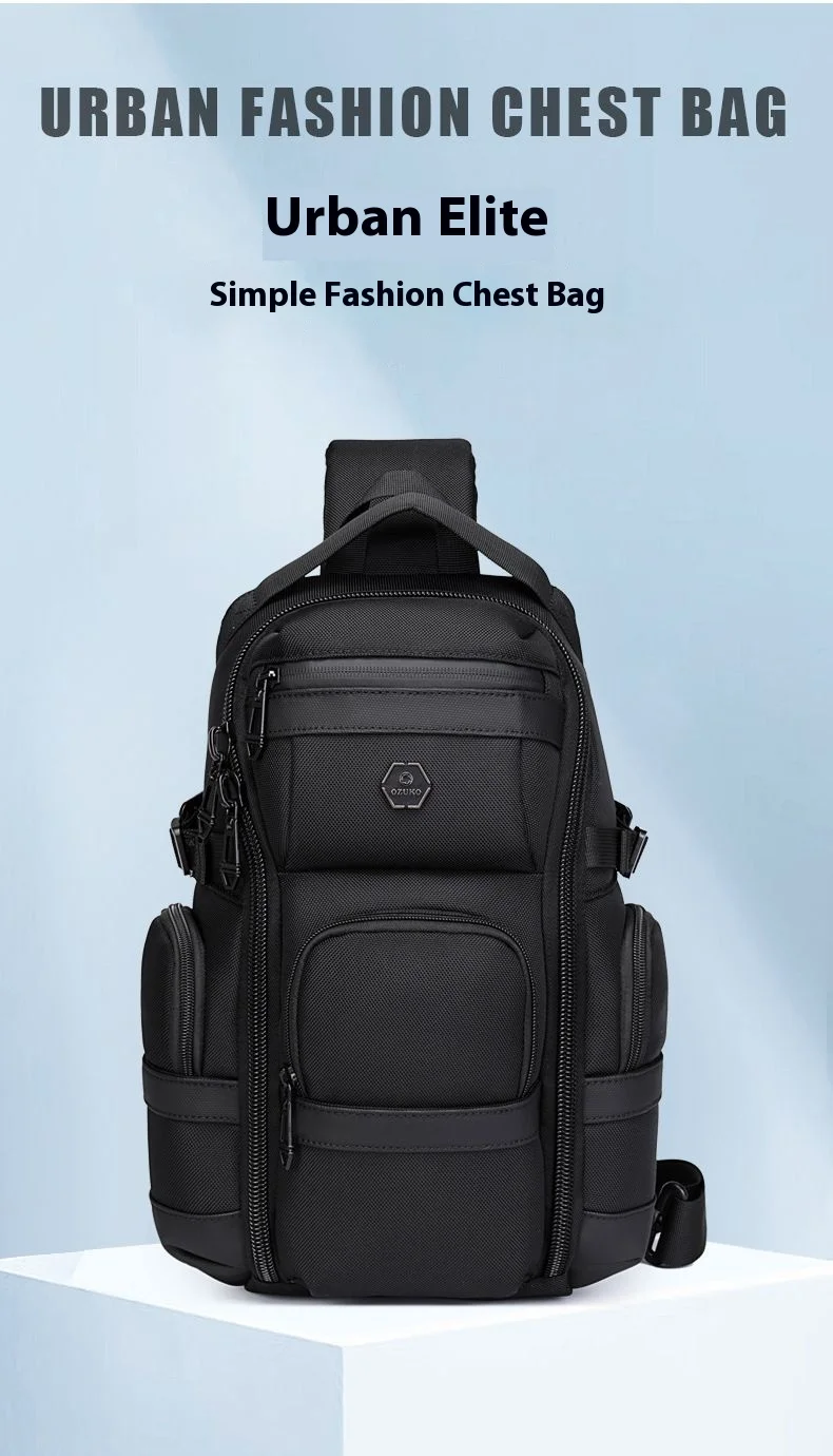 OZUKO Crossbody Bag Large Capacity Shoulder Bags for Male Waterproof Chest Bag Tactical Sling Messenger Bags Men Outdoor Sports