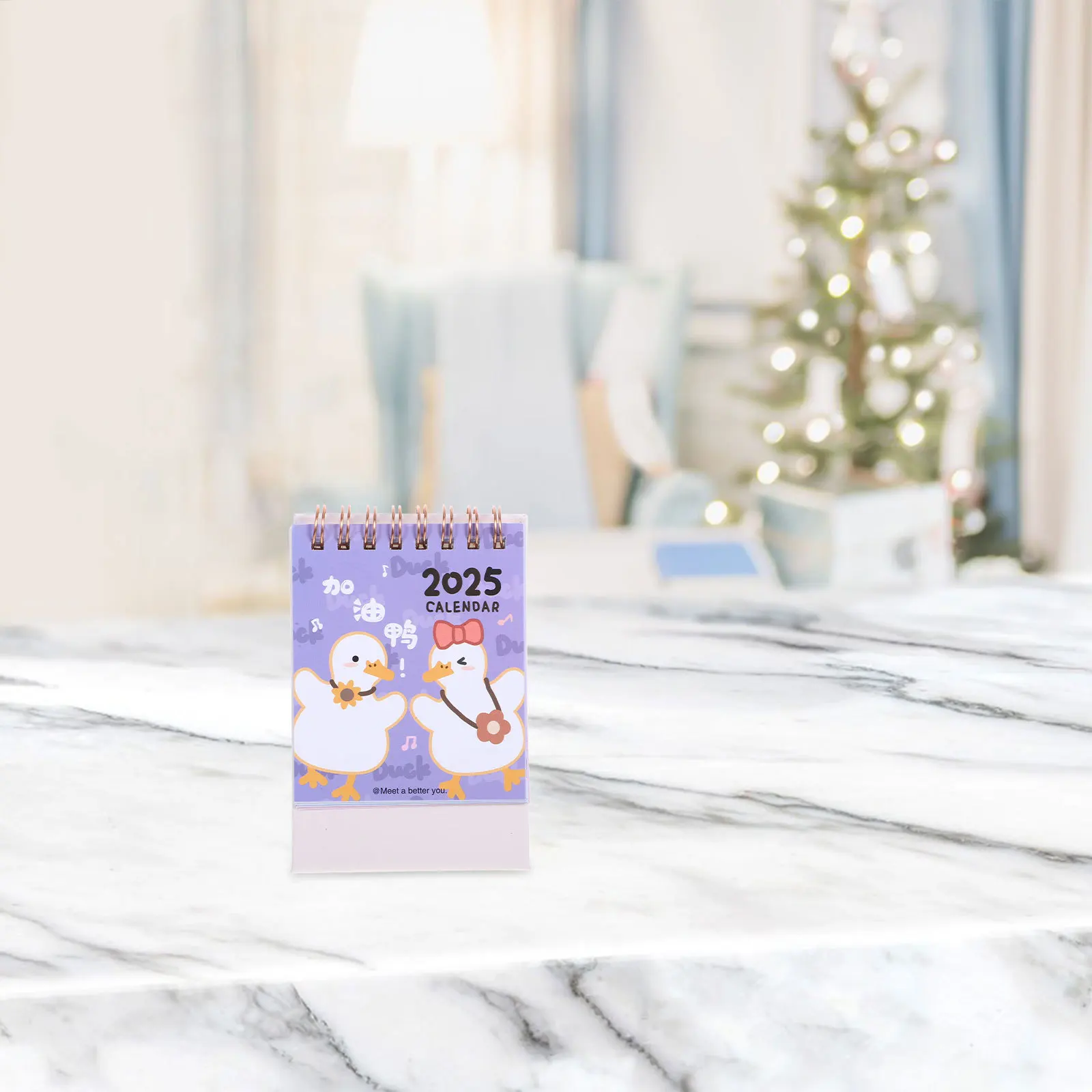 

2025 Portable Mini Desk Calendar Flip Paper Small Desktop Organizer Inspirational Office Table Calendar Design