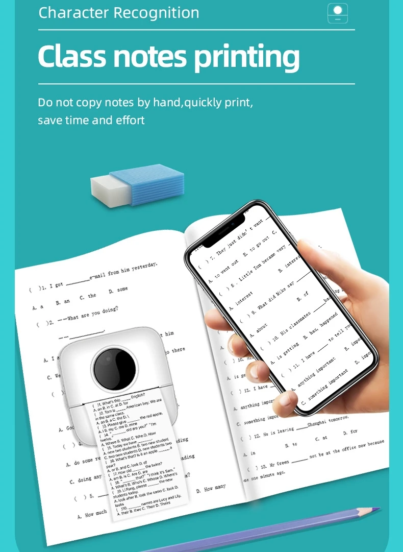 Kinder Cartoon Drucker Label Drucker Mini Thermodrucker Tragbare Label Foto Text Drucken Drahtlose BT Verbindung Heimgebrauch X5