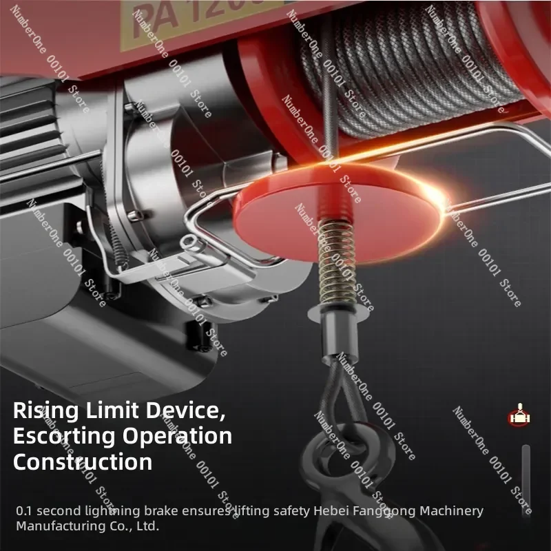 Miniature Electric Hoist 220V Small Household Crane Micro Lifting Device for Home Use Compact Portable Hoist