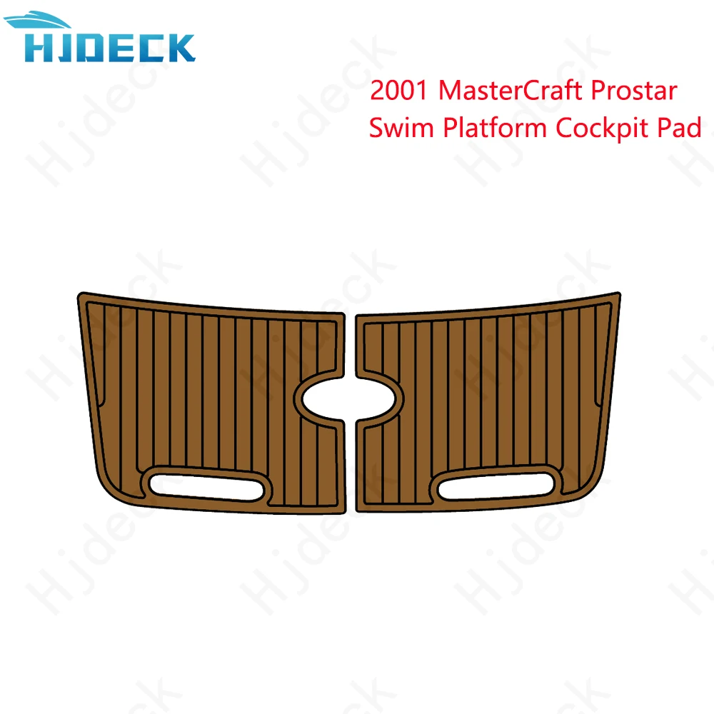 2001 MasterCraft Prostar Swim Platform Mat Boat EVA Foam Teak Deck Floor Pad Brown