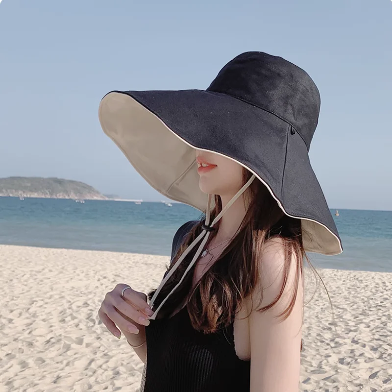 

Large Brim UV Resistant And Sun Shading Double-Sided Fisherman Hat