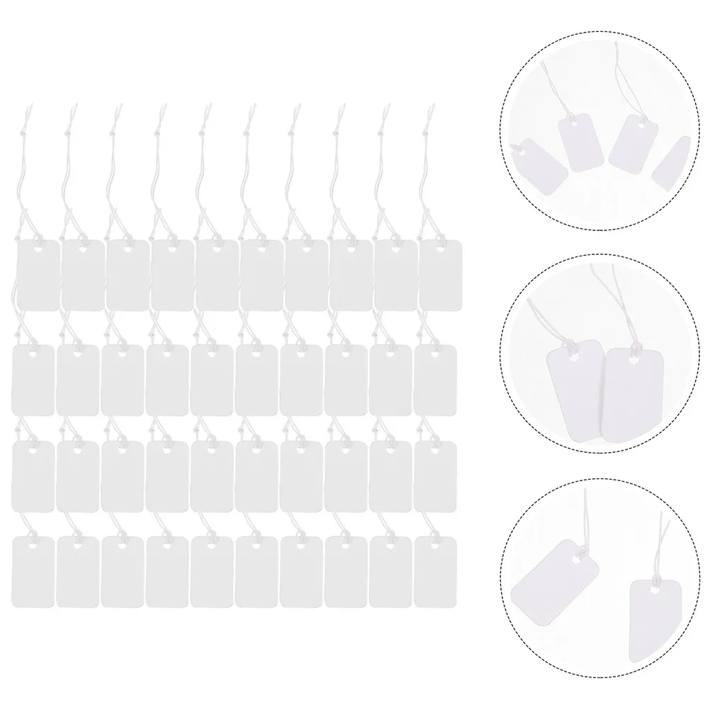 

200 шт. премиум-класса пустых бумажных ценников для ювелирных изделий, подвесных бирок для бутиков и супермаркетов, бумаги для рукописных ценников DIY