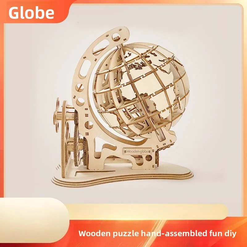 

3D Wooden Globe Puzzle Model - Premium DIY Craft Toy, High-Grade Decor Collectible, New Arrival