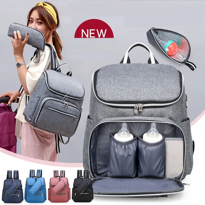 

Backpack Women Handbag Multifunction Mommy Bag USB Headphones Waterproof Mom Bag Fashion Women bags Double Backpacks Diaper Bag
