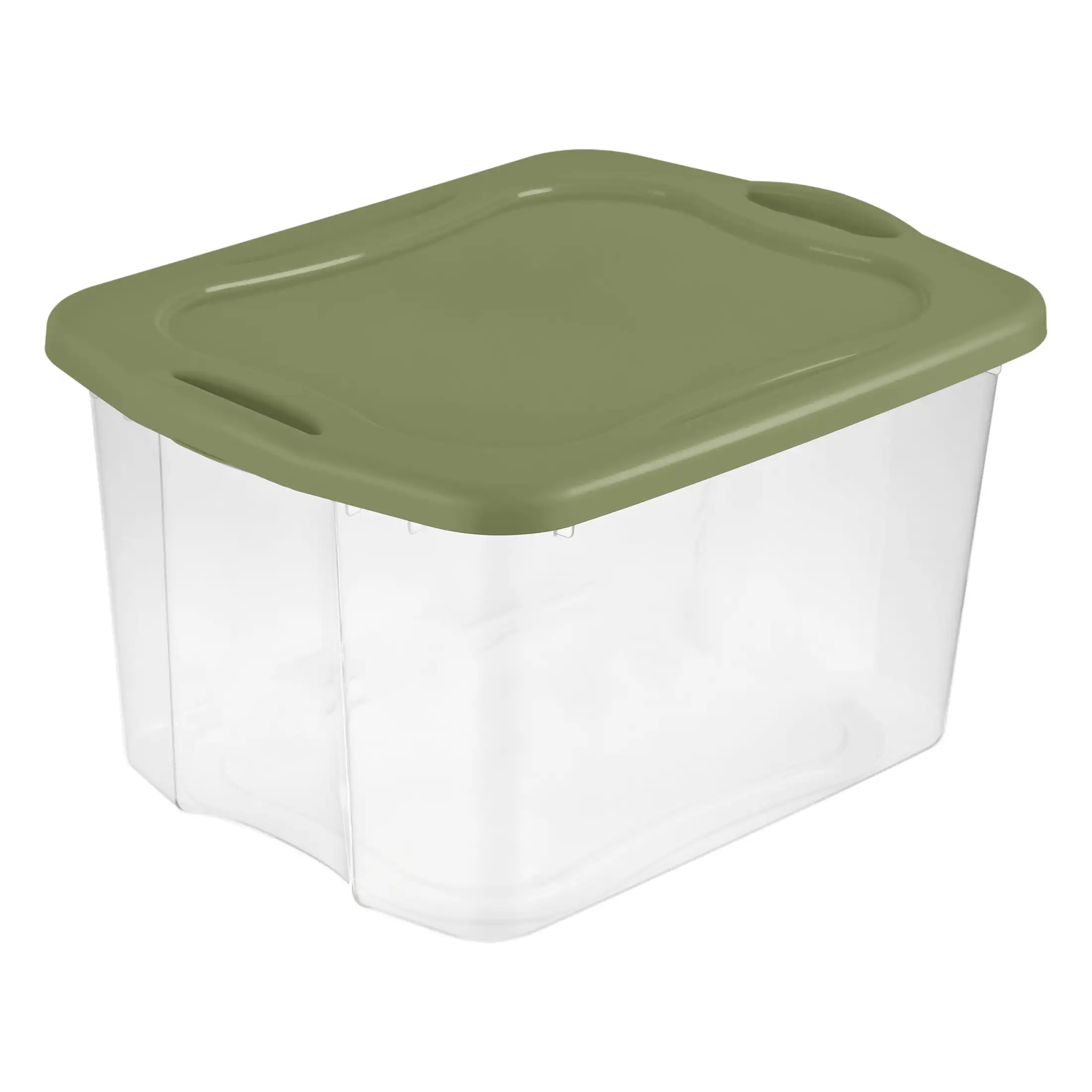 

70 Quart EZ Carry, Plastic Storage Bin, Full-Grip Handles, Green