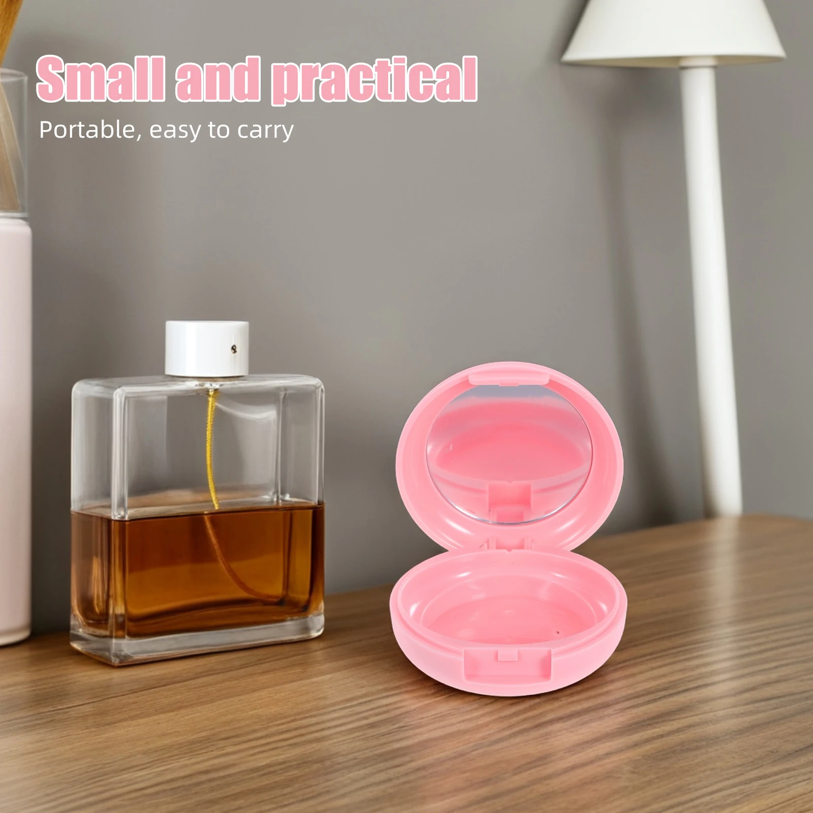 Empty Mirror Diy Pressing Plate For Contour Highlighter Storage Compact Portable Powder Puff Holder Case